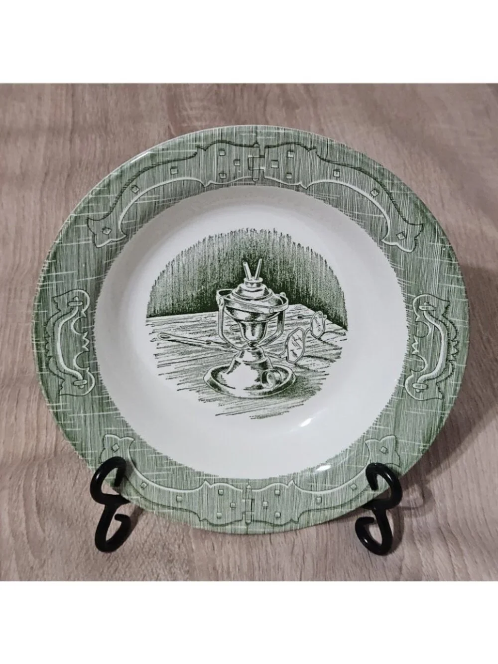 Royal China The Old Curiosity Shop Dinner Plate & 2 Rimmed Soup Bowls Ironstone